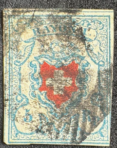 Suiça 1851 - Azul claro - U$142,00