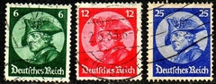 02595 Alemanha Reich 467/69 Frederico o Grande U