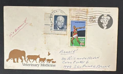Estados Unidos - História Postal - Envelope circulado de Nova York para São Paulo em 1979 - Temas: Fauna/ Esportes.