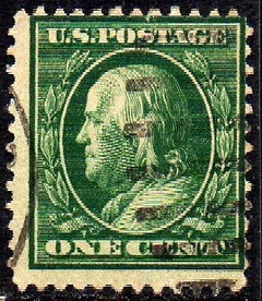 03181 Estados Unidos 167 Benjamin Franklin Filigrana Simples U (a)