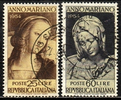 03424 Itália 688/89 Ano Mariano U (a)