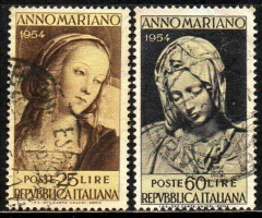 03424 Itália 688/89 Ano Mariano U (b)