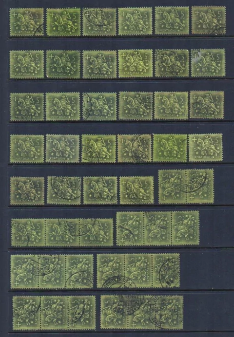 03467 Portugal Cavaleiro Medieval Lote de selos usados U