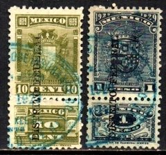 03491 México Selos Fiscais Distrito Federal 1929 U