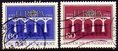 03553 Alemanha Ocidental 1042/43 Tema Europa Logotipo Ponte U (a)
