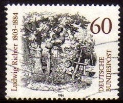 03556 Alemanha Ocidental 1045 Pintor Ludwig Richter U (b)