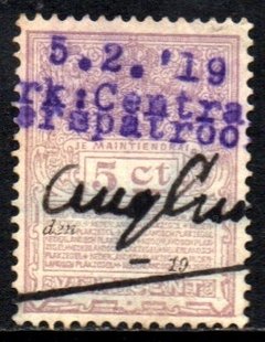 03656 Holanda Selos Fiscais 5 Cts Nederlandse plakzegel U (b)