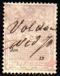 03656 Holanda Selos Fiscais 5 Cts Nederlandse plakzegel U (e)