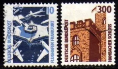 03876 Alemanha Ocidental 1179/80 Construções Curiosidades U (a)