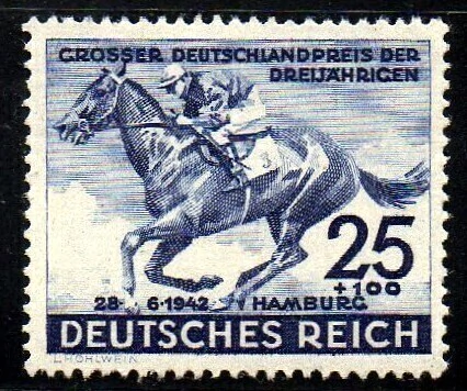 03969 Alemanha Reich 738 Corrida de Cavalos NNN