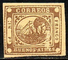 04224 Argentina Buenos Aires 6 Brasão Navio N (Não Expertizado - Sem Garantias)