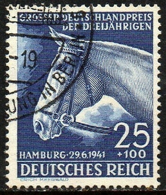 04332 Alemanha Reich 703 Corrida de Cavalos U