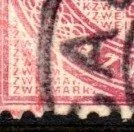 04570 Alemanha Reich 37 II Numeral Variedade Linha branca Lilas U - comprar online