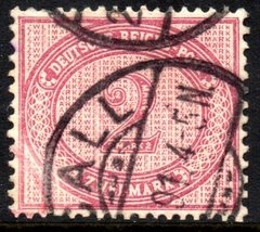 04570 Alemanha Reich 37 II Numeral Variedade Linha branca Lilas U