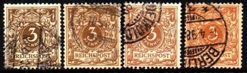 04603 Alemanha Reich 45 Numeral Variedades de cores U