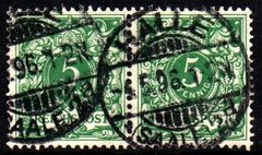 04607 Alemanha Reich 46 Numeral Par horizontal U