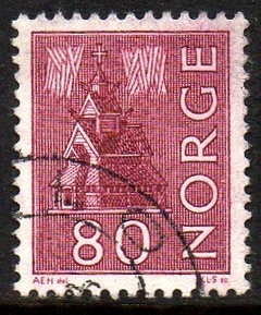 04672 Noruega 447 Igreja Aurora Boreal U