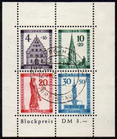 04803 Alemanha Baden Bloco 02 A Catedral de Fribourg U