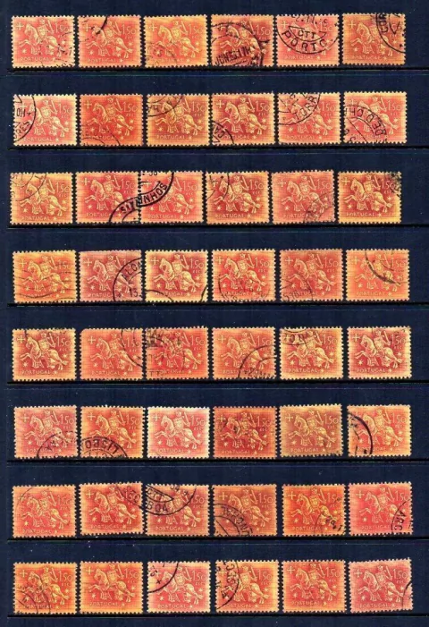 04910 Portugal Cavaleiro Medieval Lote de selos usados U