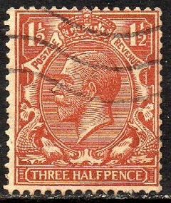 04950 Inglaterra 161c George V Filigrana Reverse U (a)
