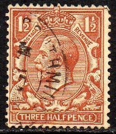 04950 Inglaterra 161c George V Filigrana Reverse U (b)