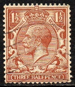 04950 Inglaterra 161c George V Filigrana Reverse U