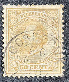 Holanda 1872/88 - 50 C usado - Yvt: 27 - U$$ 93,00.