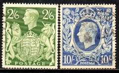 05083 Inglaterra 233/34 George VI Brasão Flores U