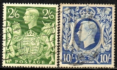 05086 Inglaterra 233/34 George VI Brasão Flores U