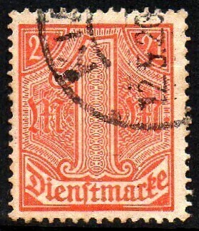 05149 Alemanha Reich Serviço 15 Numeral U (a)