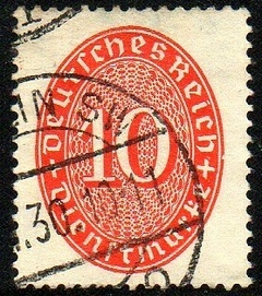 05183 Alemanha Reich Serviço 88 Numeral U (a)