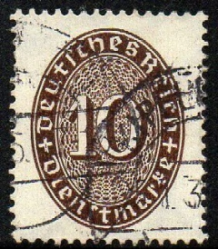 05183 Alemanha Reich Serviço 89A Numeral U (a)