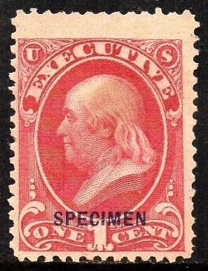 05211 Estados Unidos O10S (scott) Benjamim Franklin SPECIMEN N