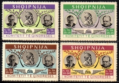 05277 Albânia Selos Aéreos Emitidos no Exílio Roosevelt Churchill N