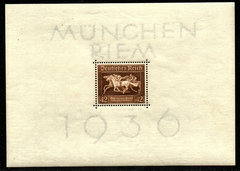 05938 Alemanha Reich Bloco 6 Corrida de Cavalo NNN