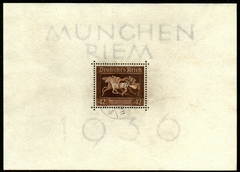 05938 Alemanha Reich Bloco 6 Corrida de Cavalo U