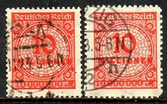 06160 Alemanha Reich michel 318A + 318B Numeral U