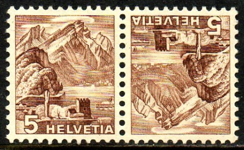06394 Suiça 461a Paisagem Tete-beche NNN