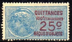 06429 França Selos Fiscais timbres fiscaux Quittances 25c
