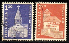 06490 Suiça 763/64 Igreja e Castelo U (b)