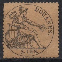 06527 Espanha Selo de Douanes 5 cen. N