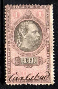 06539 Áustria Selos Fiscal Stempel-Marke U