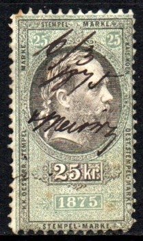 06541 Áustria Selos Fiscal Stempel-Marke U