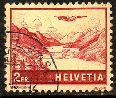 06738 Suiça Aéreos 33 Avião em Sobrevoo U (b)