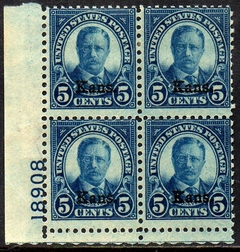 06872 Estados Unidos 283F Com sobrecarga Kans. Quadra NNN / NN