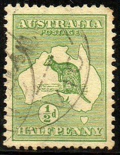 07719 Austrália 1 Canguru e Mapa U (b)