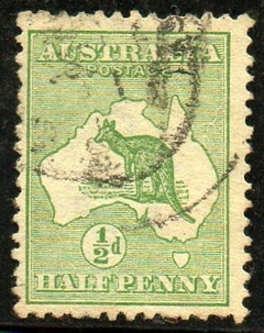 07719 Austrália 1 Canguru e Mapa U (d)