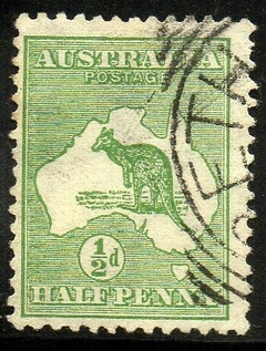 07719 Austrália 1 Canguru e Mapa U (e)