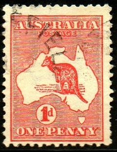 07720 Austrália 2 Canguru e Mapa U (a)