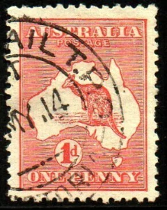 07720 Austrália 2 Canguru e Mapa U (d)